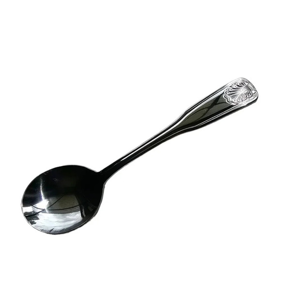 Stainless Steel Soup Spoons Adams-Burch Bouillon Spoons Set Of 6 New - Picture 3 of 5